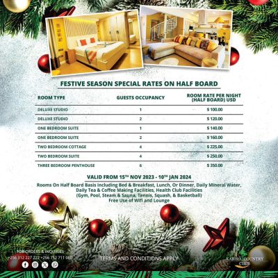 Kabira Country Club Christmas is here 2023 Festive Season Package